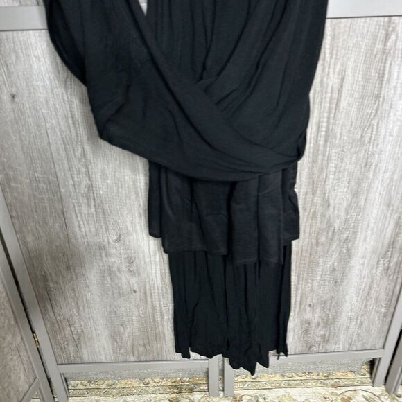 Rada Maxi Dress Tassels Beaded Open Back Bohemian Black Color Size XS NWT - Picture 2 of 10